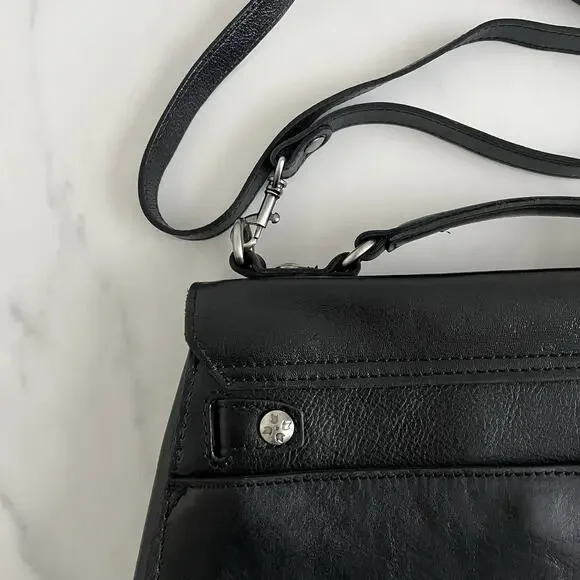 Patricia Nash Heritage Leather Satchel Crossbody Bag Black retro boho chic - Picture 7 of 12